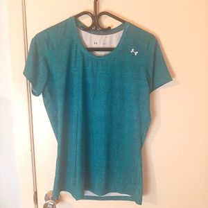Under armour t-shirt large teal fitted
